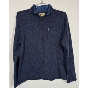 Woolrich Men's 1/4 Zip Pullover Sweatshirt Heathered Blue Size Large Tech Pocket